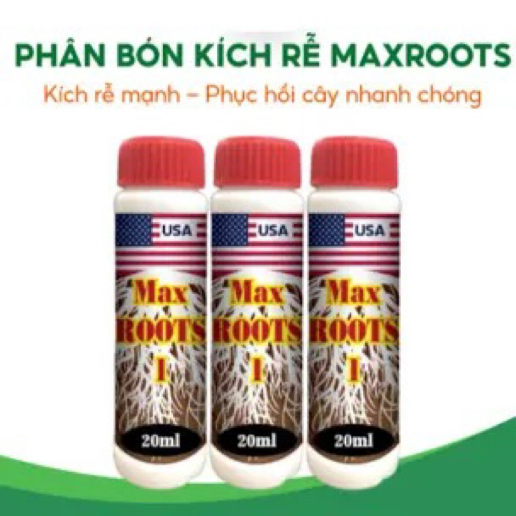 Chế Phẩm Kích Rễ Max ROOTS 1 Lọ 20ml - Kích Rễ Cho Hoa Lan, Hoa Hồng, Cây Cảnh, Giâm Chiết Cành