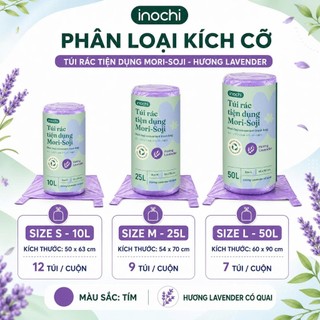 Túi rác tiện dụng Inochi - Hương Lavender có quai đủ size S,M,L