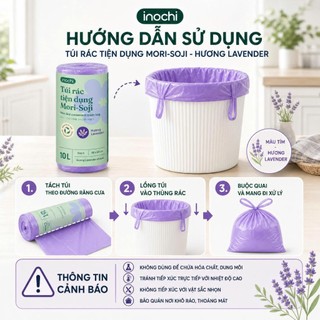 Túi rác tiện dụng Inochi - Hương Lavender có quai đủ size S,M,L