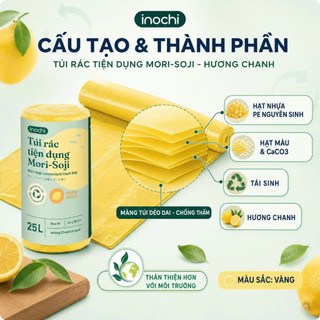 Túi rác tiện dụng inochi - Hương Chanh có quai cầm đủ size S,M,L
