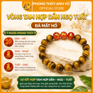 Vòng tay phong thủy tuổi dần - vòng tam hợp tuổi dần - mắt hổ vàng nâu - may mắn tài lộc bình an