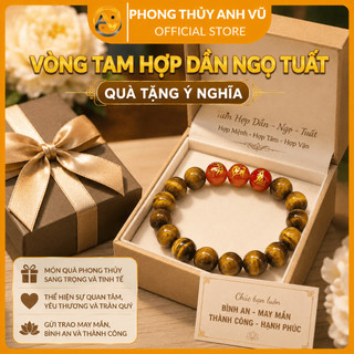Vòng tay phong thủy tuổi dần - vòng tam hợp tuổi dần - mắt hổ vàng nâu - may mắn tài lộc bình an