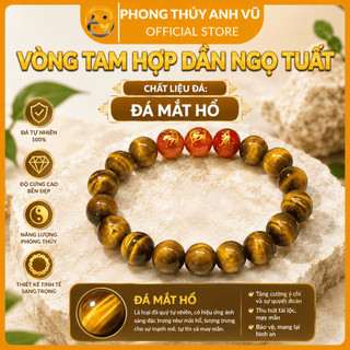 Vòng tay phong thủy tuổi dần - vòng tam hợp tuổi dần - mắt hổ vàng nâu - may mắn tài lộc bình an