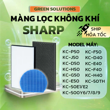 Màng Lọc Rogerseller® Tương Thích Màng lọc không khí Sharp KC-J50, P50, KC-D40, D50, E50, E40, F50, H50, 50TH, 500Y6