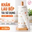 Combo 3 cuộn Khăn giấy lau đa năng lau bếp, lau tay cuộn trắng có thể giặt được và tái sử dụng cỡ 20cm