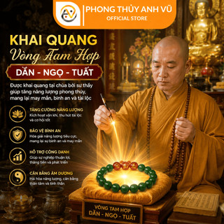Vòng tam hợp quý nhân tuổi dần - vòng tay tuổi dần - mã não xanh lá - may mắn tài lộc bình an