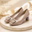IKUNKA Giày Cao Gót Mary Jane Mũi Vuông Sandal Quai Ngang Đế Êm Công Sở Giày Nữ Đi Tiệc Thanh Lịch