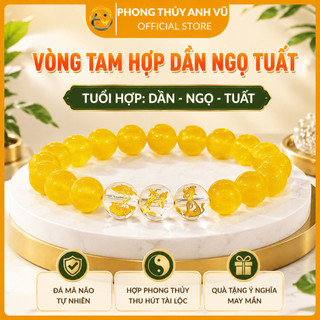 Vòng tay mệnh kim - vòng phong thủy tuổi dần - chất liệu mã não vàng - may mắn tài lộc bình an