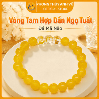Vòng tay mệnh kim - vòng phong thủy tuổi dần - chất liệu mã não vàng - may mắn tài lộc bình an