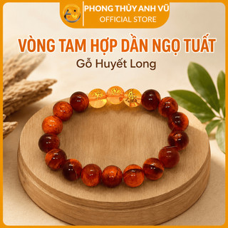 Vòng gỗ huyết long - vòng tay tam hợp tuổi dần - chất liệu gỗ huyết rồng - may mắn tài lộc