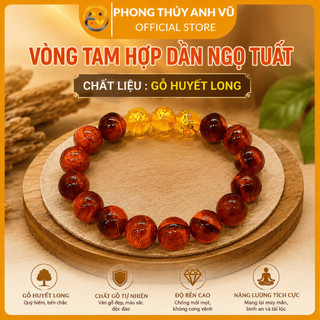 Vòng gỗ huyết long - vòng tay tam hợp tuổi dần - chất liệu gỗ huyết rồng - may mắn tài lộc
