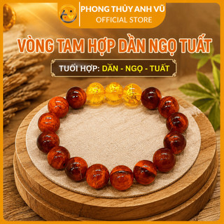 Vòng gỗ huyết long - vòng tay tam hợp tuổi dần - chất liệu gỗ huyết rồng - may mắn tài lộc