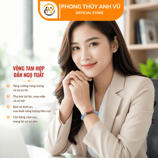 Vòng tay mã não - vòng tam hợp dần ngọ tuất - chất liệu mã não xanh - may mắn tài lộc bình an