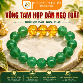 Vòng tay tài lộc - vòng phong thủy tuổi dần - chất liệu mã não xanh - may mắn tài lộc