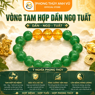 Vòng tay tài lộc - vòng phong thủy tuổi dần - chất liệu mã não xanh - may mắn tài lộc