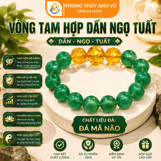 Vòng tay tài lộc - vòng phong thủy tuổi dần - chất liệu mã não xanh - may mắn tài lộc