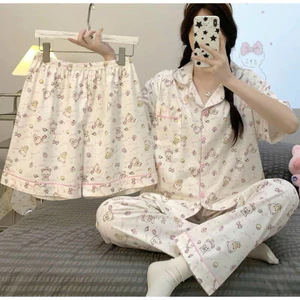 Set đồ ngủ 3 chi tiết nhiều mẫu dễ thương phù hợp với nữ thời trang mùa hè chuẩn hàng QCCC-HH158