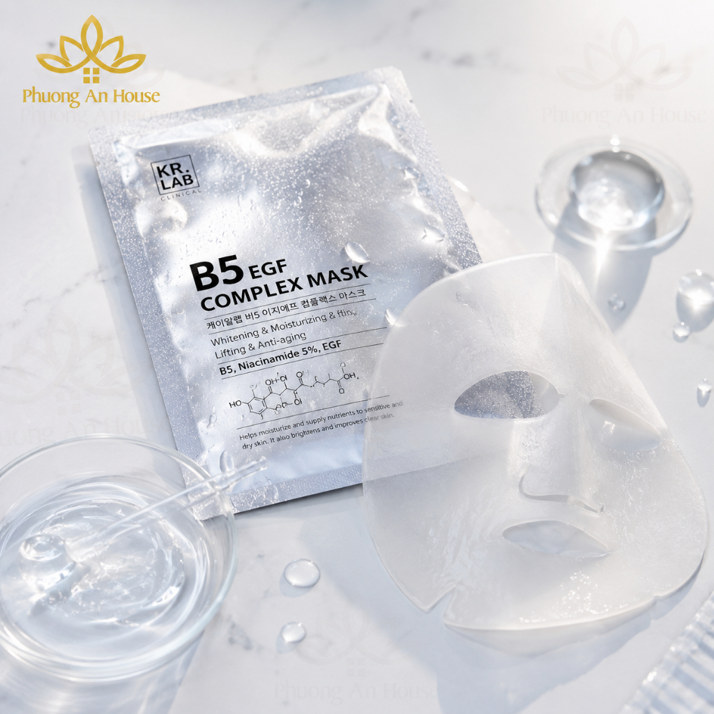 Mặt nạ B5 EGF Kr.Lab cấp ẩm phục hồi, dưỡng trắng da