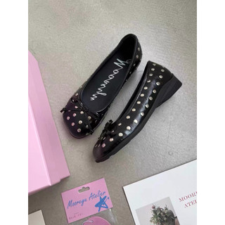 Giày Mooreyu Atelier studded bow ballet flats