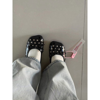 Giày Mooreyu Atelier studded bow ballet flats
