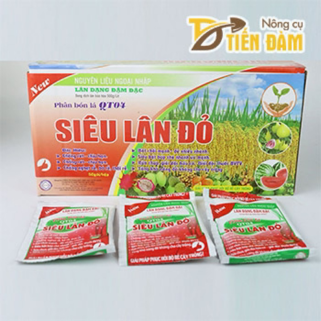 [CHÍNH HÃNG] Phân Bón Lá Siêu Lân Đỏ Q-T04+TE (Gói 20ml) - Hỗ Trợ Ra Rễ Khỏe, Bật Chồi, Giải Độc