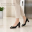 Giày Mary Jane Cao Gót Mũi Vuông 5cm, Sandal Nữ Quai Hậu Đế Êm, Giày Công Sở Đi Làm Thanh Lịch