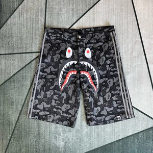 Quần short bagy cá mập đẹp lửng hoạ tiết camo xám phong cách đường phố