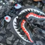 Quần short bagy cá mập đẹp lửng hoạ tiết camo xám phong cách đường phố
