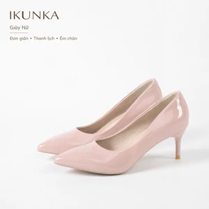KUNKA Giày Nữ Cao Gót Mũi Nhọn Sandal Quai Hậu Công Sở Da Mềm, Giày Đi Tiệc Style Hàn Quốc
