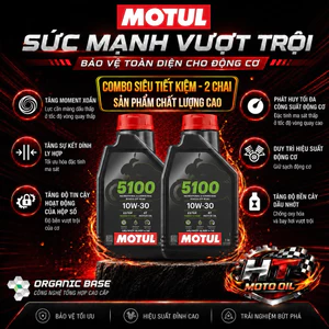 Motul Combo Siêu Tiết Kiệm 2 Chai Dầu Nhớt 5100 10W-30 Chất Lượng Cao Dành Cho Xe Máy - Sản Phẩm Chất Lượng Cao