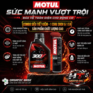 Motul Combo Siêu Tiết Kiệm 300V & C4 - Dầu nhớt 10W-40 & Dung dịch bảo dưỡng chuỗi - Chất lượng cao - Giá ưu đãi
