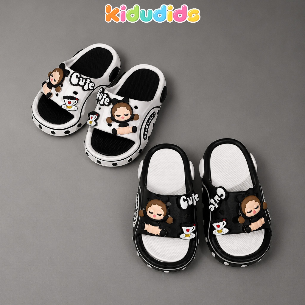 Dép Lê Bé Gái 3 - 6 Tuổi Kidudids Cute Chống Trượt Êm Chân An Toàn Đi Học Đi Chơi Size 24-29