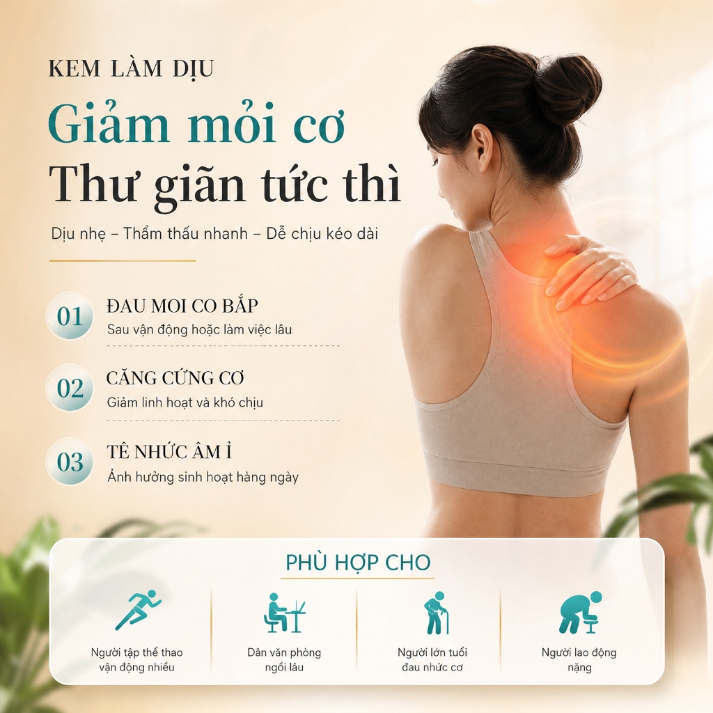 Gel Làm Dịu Khớp Tay ALICEVA Soothing Massage  Hỗ Trợ Giảm Đau Cổ Tay Ngón Tay, Khớp Cổ Vai Gáy 30g