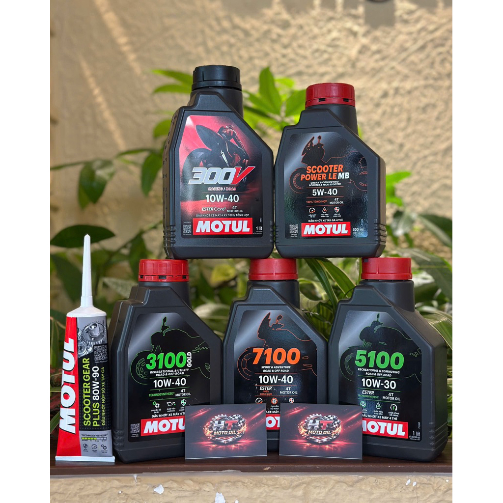 Combo Dầu nhớt xe tay ga Motul Scooter Power LE 4T 5W40 0.8L và Dầu hộp số xe tay ga SCOOTER GEAR PLUS 80W90 120ML