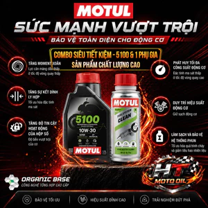 Motul Combo Siêu Tiết Kiệm 5100 10W-30 & Fuel System Clean Chất Lượng Cao