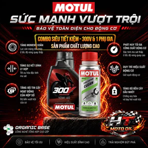 Motul Combo Siêu Tiết Kiệm 300V 10W-40 & Fuel System Clean Chất Lượng Cao
