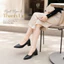 IKUNKA Giày Cao Gót Nữ 5cm Da Cao Cấp, Sandal Quai Hậu Công Sở, Giày Đi Tiệc Dự Sự Kiện