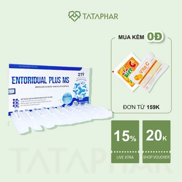 Men Vi Sinh Entoridual Plus MS Hỗ trợ tiêu hoá Giảm tiêu chảy Cân bằng vi sinh đường ruột H20 ống