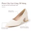 IKUNKA Giày Cao Gót 5cm Nữ Da Mềm, Sandal Quai Ngang Thanh Lịch, Giày Công Sở Style Hàn Quốc