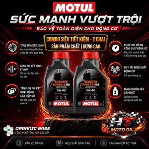 Motul Combo Siêu Tiết Kiệm 2 Chai Dầu Nhớt Scooter Power LMB 5W-40 Chất Lượng Cao