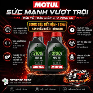 Motul Combo Siêu Tiết Kiệm 2 Chai Dầu Nhớt 3100 10W-40 Chất Lượng Cao Dành Cho Xe Máy - Sản Phẩm Chất Lượng Cao