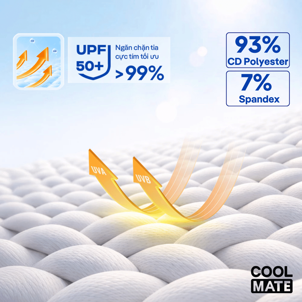 [TẶNG ÁO BA LỖ]Áo chống nắng Quick Dry Sun Protection UPF50 chống UV, thoáng mát, Áo hoodie tránh nắng Coolmate