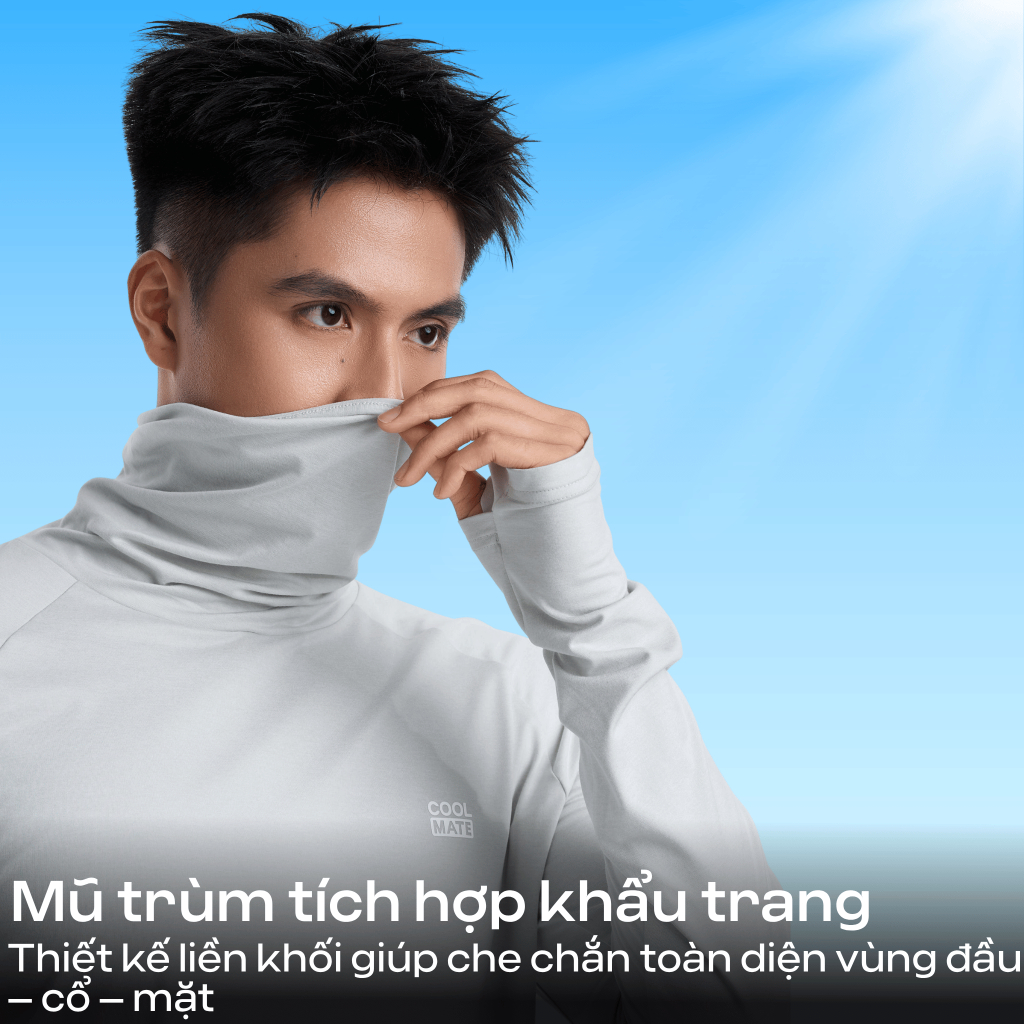 [TẶNG ÁO BA LỖ]Áo chống nắng Quick Dry Sun Protection UPF50 chống UV, thoáng mát, Áo hoodie tránh nắng Coolmate