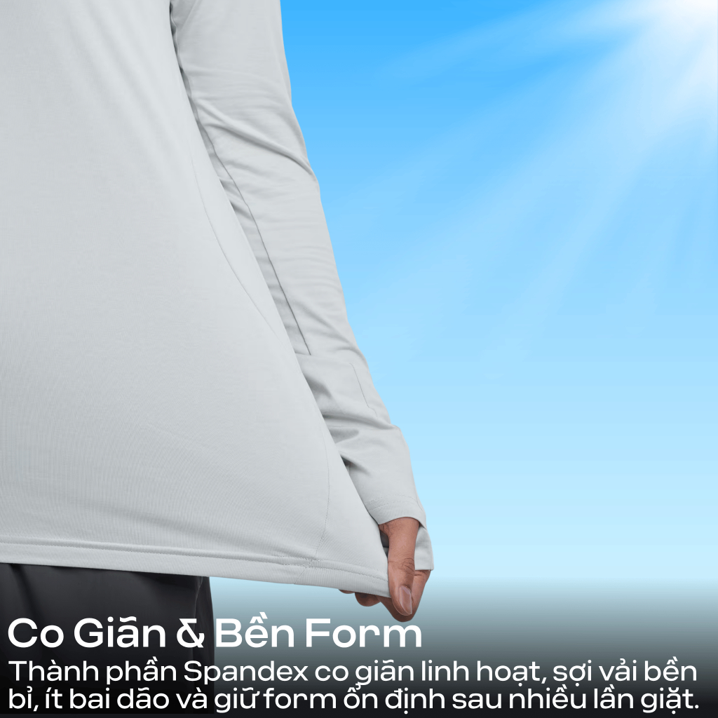 [TẶNG ÁO BA LỖ]Áo chống nắng Quick Dry Sun Protection UPF50 chống UV, thoáng mát, Áo hoodie tránh nắng Coolmate