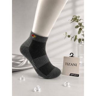 Combo 5 đôi tất nam cổ trung kẻ viền cao cấp TIZANI TC-02