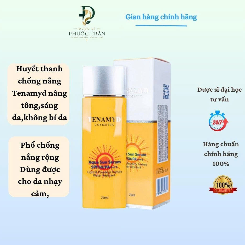 Tinh chất Chống Nắng Tenamyd SPF 50/PA+++ Aqua Sun Serum SPF 50/PA