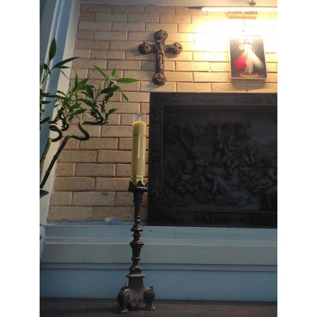 Bee Light - Nến Sáp Ong Nguyên Chất 100%, PV Thờ Phụng Công Giáo, Trang Trí Bàn Thờ Cao Cấp. KT: 25cm*5cm*475g*95h cháy