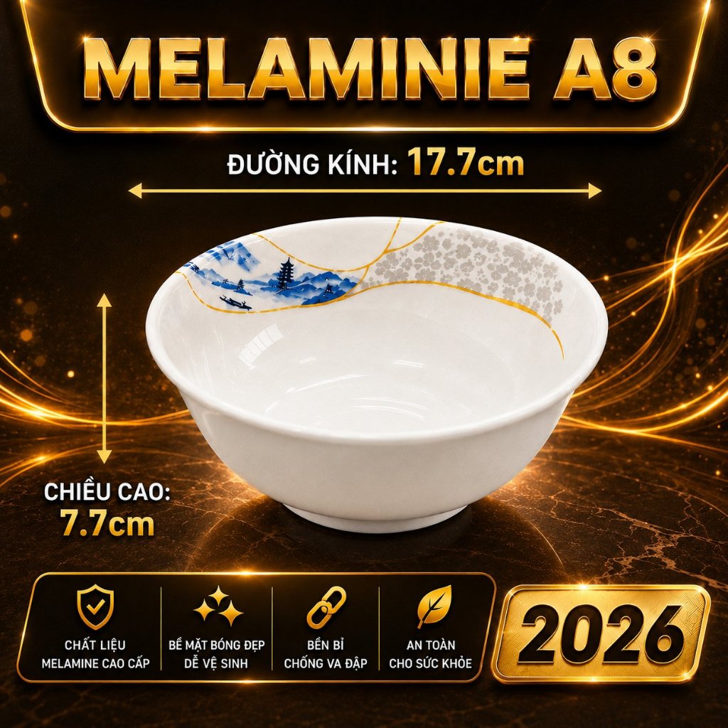BÁT TÔ  C042-7  MELAMINE A8 CAO CẤP – PHONG CÁCH PHƯƠNG ĐÔNG SANG TRỌNG