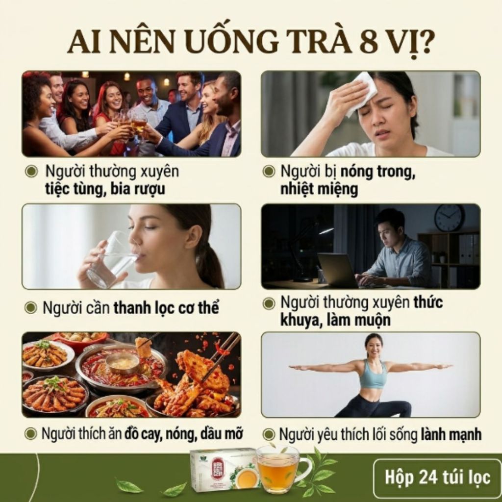 Trà Túi Lọc Mát Gan Bát Tiên Gan Có Cà Gai Leo Xạ Đen Hỗ Trợ Bảo Vệ Gan Thanh Nhiệt Thải Độc Cơ Thể