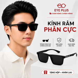 Kính Râm Phân Cực Nam Nữ Eye Plus 2231 Gọng Nhựa Nhám Cao Cấp,Mắt Kính Đen Chống Lóa UV400 Polarized